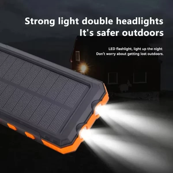 Power Bank Solar Xiaomi 200000mAh com Lanterna LED - Image 2