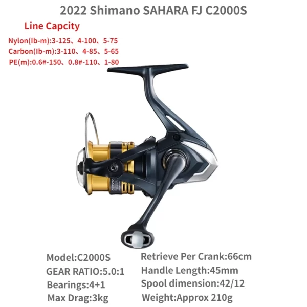 Carreto SHIMANO Sahara FJ Spinning 2022 com HAGANE Gear e SilentDrive - Image 16