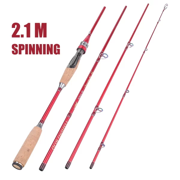 Cana Sougayilang 2.1m Carbono Ultraligeira Spinning/Casting 4 Secções - Image 7