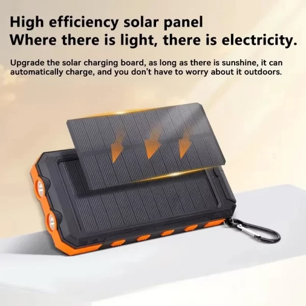 Power Bank Solar Xiaomi 200000mAh com Lanterna LED - Image 3