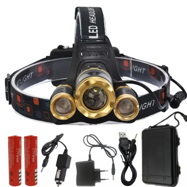 Lanterna Frontal LED Recarregável Zoom 13000LM Litwod com Bateria, Carregador e Caixa - Image 10