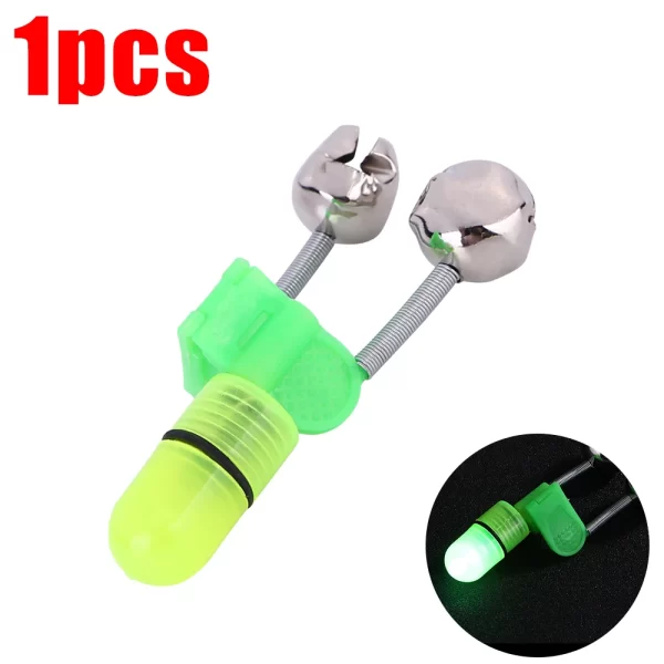 Alarme de Toque com Guizos Duplos e Luz LED para Cana de Pesca - Image 7