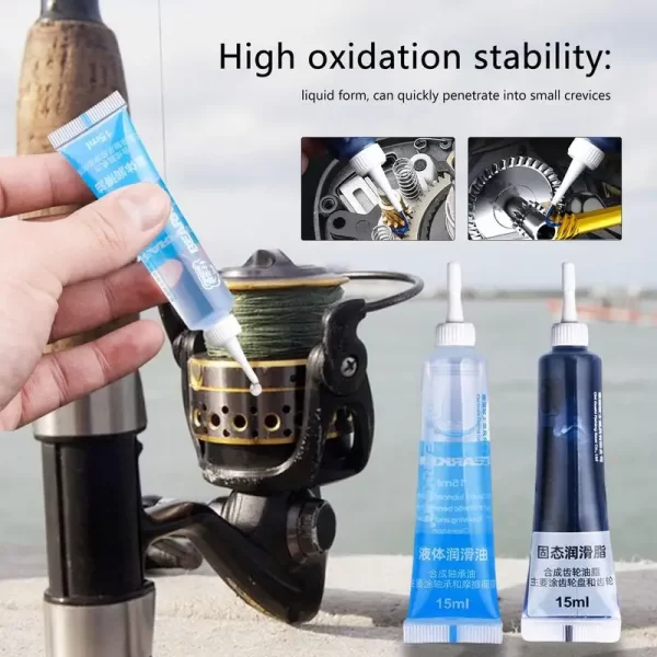Kit de Manutenção para Carretos – Óleo e Massa Lubrificante 2x15ml para Rolamentos e Engrenagens - Image 5