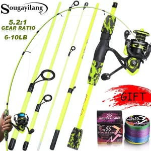 Conjunto Sougayilang Cana Spinning 1.7m + Carreto 1000/2000 com Linha