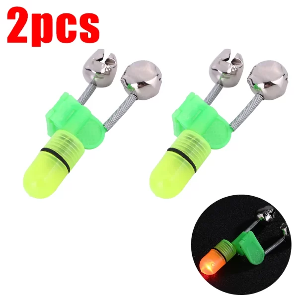 Alarme de Toque com Guizos Duplos e Luz LED para Cana de Pesca - Image 12