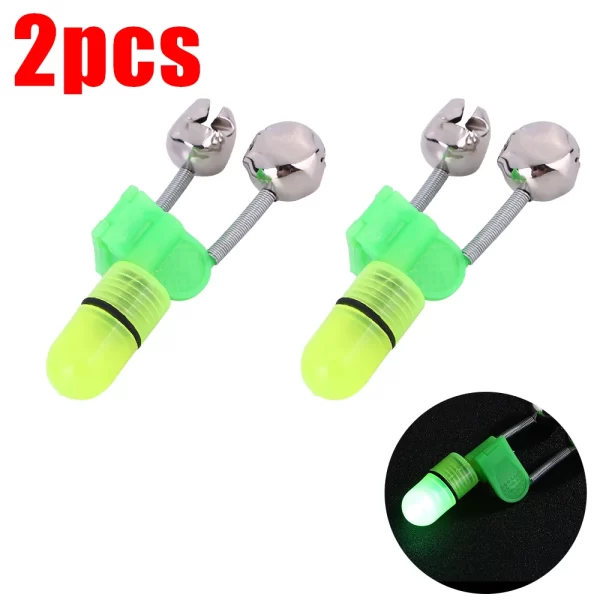Alarme de Toque com Guizos Duplos e Luz LED para Cana de Pesca - Image 10