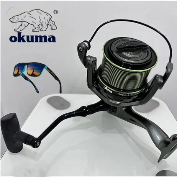 Carreto de Spinning OKUMA 8000-12000 com Rolamentos de Aço Inoxidável - Image 6