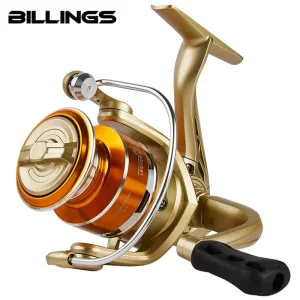 Carreto Spinning BILLINGS AC 5.2:1 Drag 10kg com Manivela Rebatível