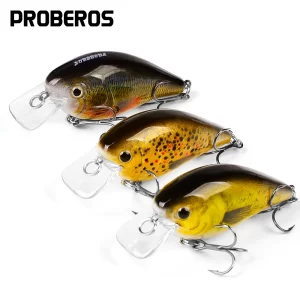 Amostra Crankbait Squarebill PROBEROS 13g 7cm, Ação Shallow