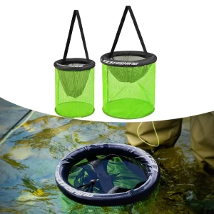 Manga Flutuante Dobrável para Peixe com Rede Revestida a Borracha 34 cm ou 40 cm