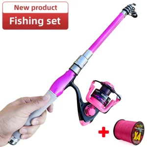 Conjunto GHOTDA Cana Telescópica em Carbono 1.5m–2.4m + Carreto Spinning 5.2:1