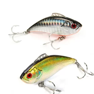 Amostra Crankbait VIB 6.5cm 13g Afundamento Lento com Olhos 3D e Anzóis #6