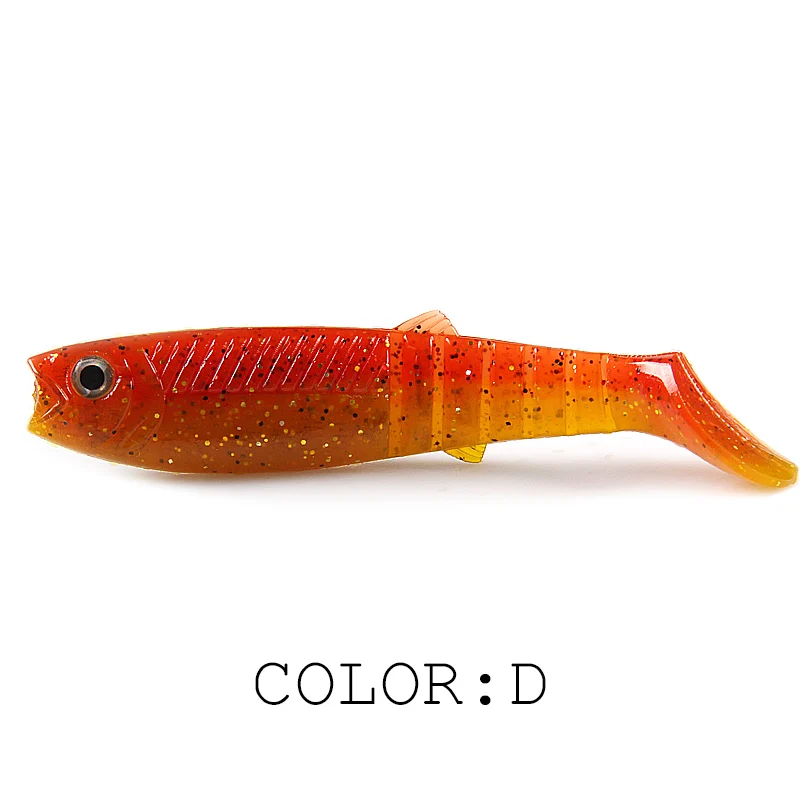 Amostra Softbait Supercontinent Cannibal Bicolor com Aroma 62mm, 80mm ou 96mm T-Tail - Image 15