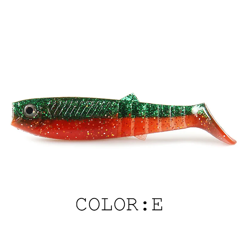Amostra Softbait Supercontinent Cannibal Bicolor com Aroma 62mm, 80mm ou 96mm T-Tail - Image 12