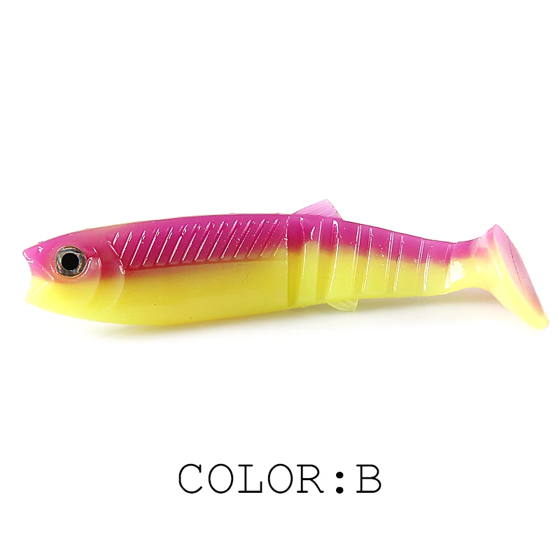 Amostra Softbait Supercontinent Cannibal Bicolor com Aroma 62mm, 80mm ou 96mm T-Tail - Image 18