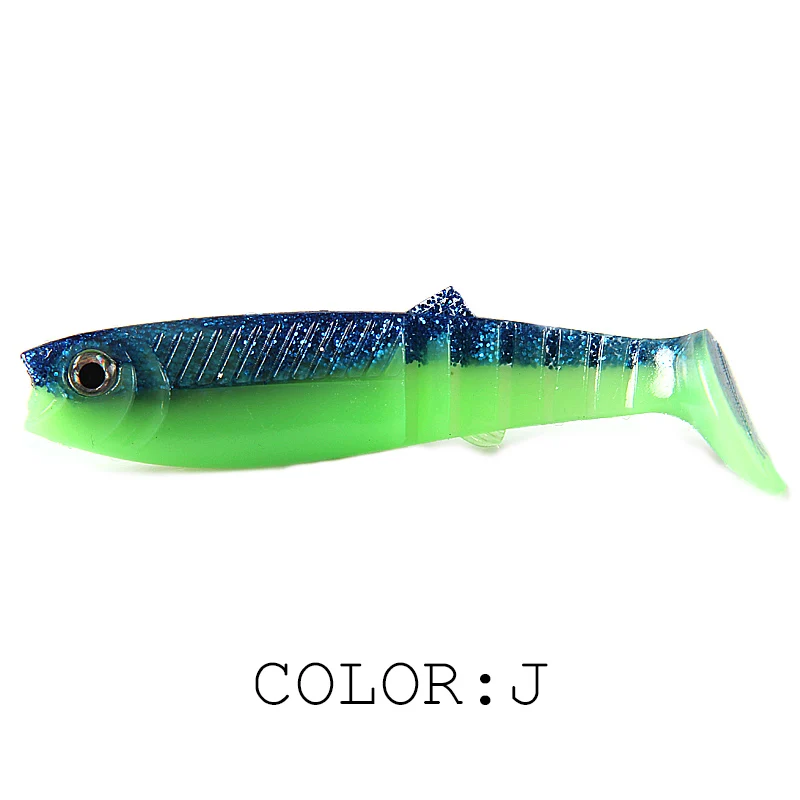 Amostra Softbait Supercontinent Cannibal Bicolor com Aroma 62mm, 80mm ou 96mm T-Tail - Image 10