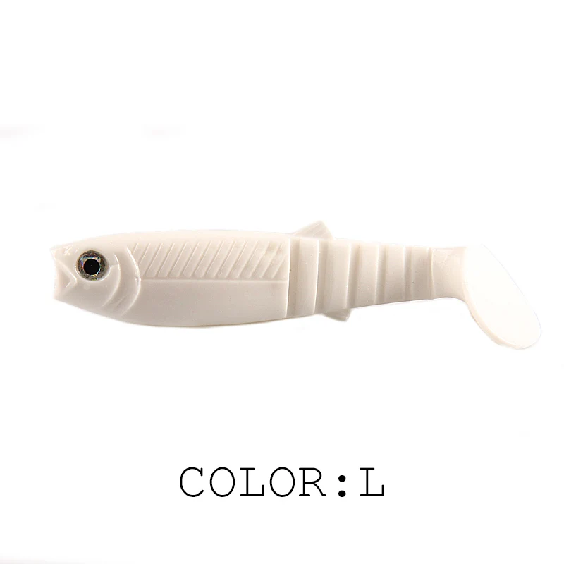 Amostra Softbait Supercontinent Cannibal Bicolor com Aroma 62mm, 80mm ou 96mm T-Tail - Image 11