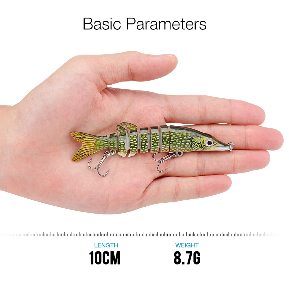 Amostra TREHOOK Swimbait Articulado Pike ABS 10 cm 8,7 g - Image 2