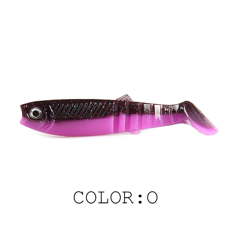 Amostra Softbait Supercontinent Cannibal Bicolor com Aroma 62mm, 80mm ou 96mm T-Tail - Image 17