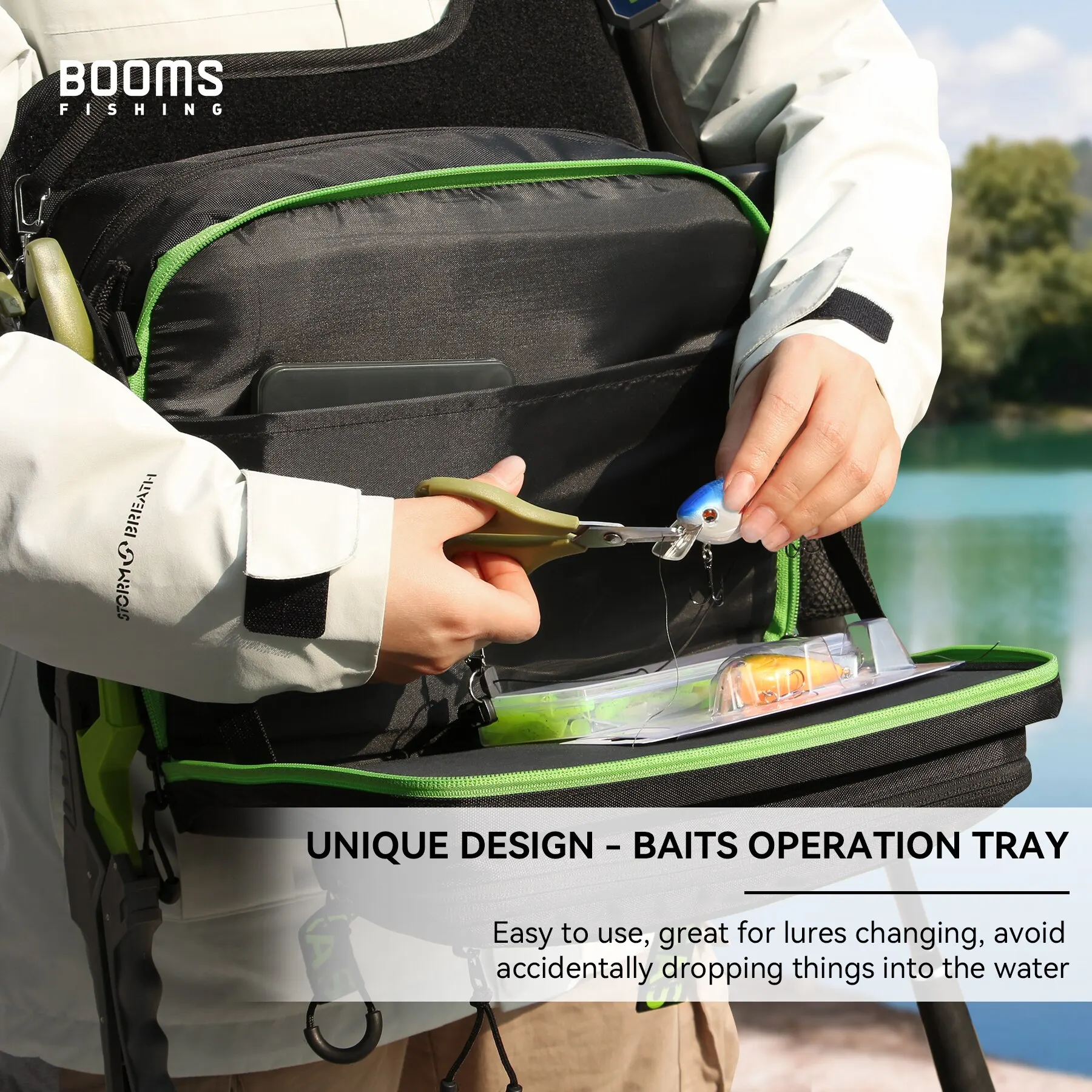 Bolsa de Pesca Booms Fishing IB1 Nylon Alta Capacidade 3 Camadas - Image 2