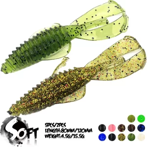 Conjunto 7 Amostras Softbait Tipo Lagostim 80mm 4.5g e 120mm 15.5g