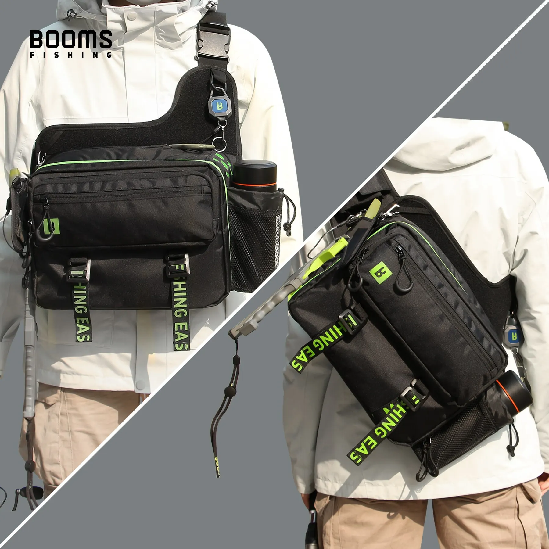 Bolsa de Pesca Booms Fishing IB1 Nylon Alta Capacidade 3 Camadas - Image 5