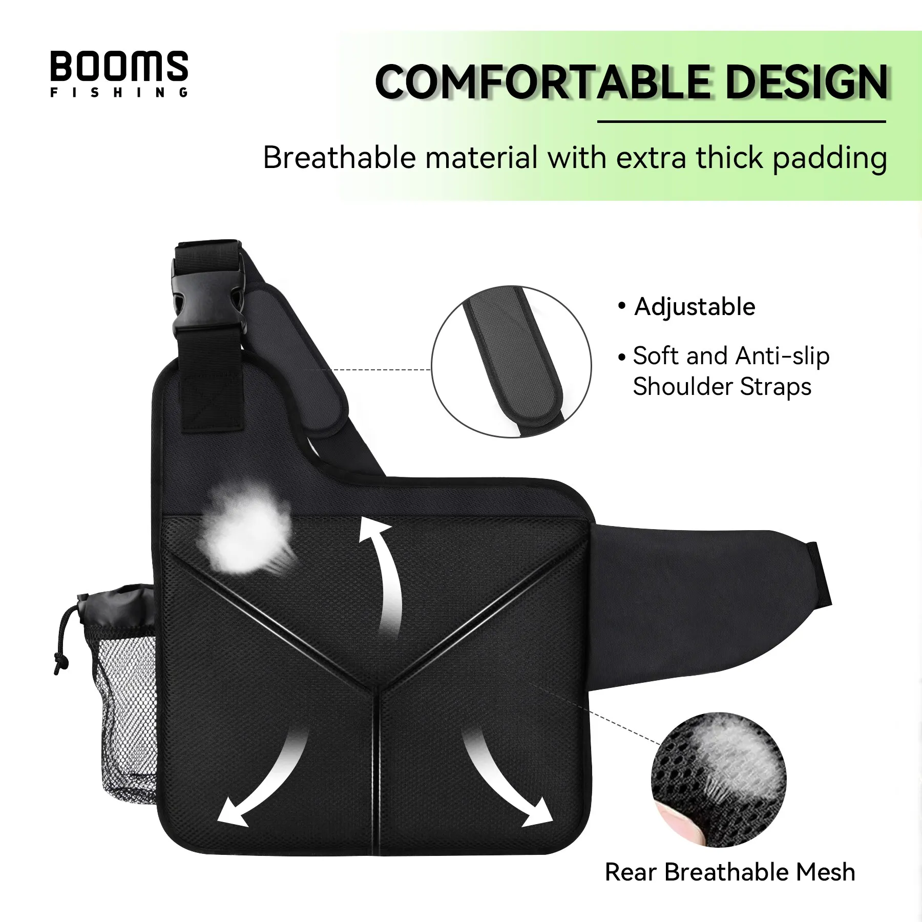 Bolsa de Pesca Booms Fishing IB1 Nylon Alta Capacidade 3 Camadas - Image 4