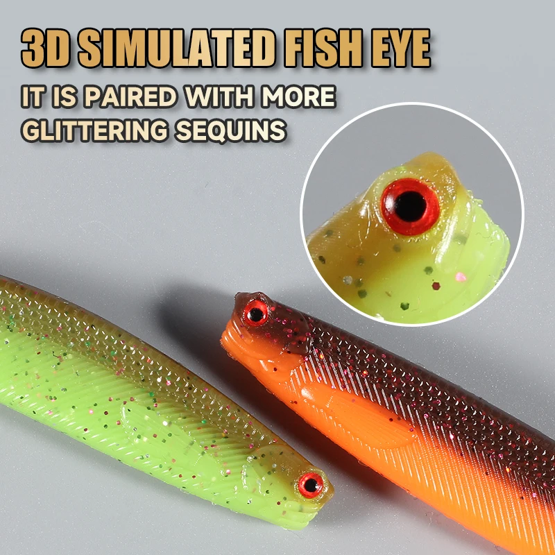 Amostra Softbait Supercontinent ShadTeez T-Tail 50mm, 70mm ou 100mm - Image 5