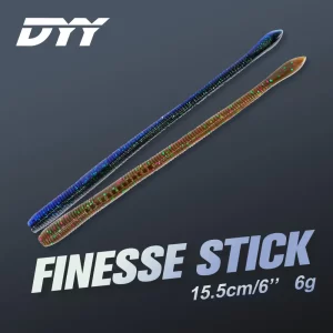 Amostra Softbait Criatura Minhoca (Senko) DYY Finesse15.5cm 6g Flutuante, 8 Unidades