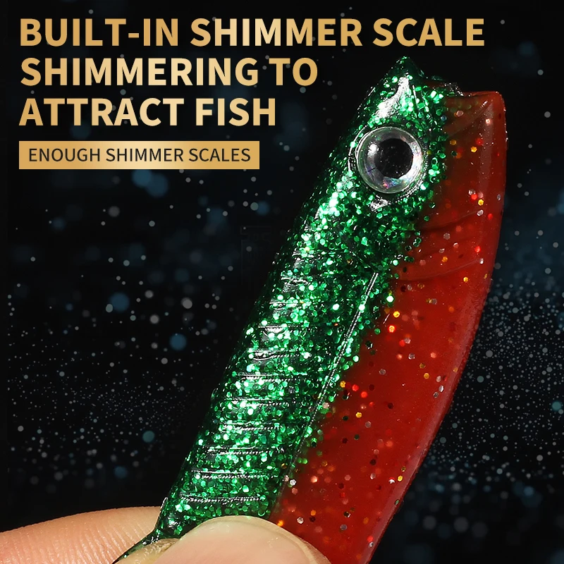 Amostra Softbait Supercontinent Cannibal Bicolor com Aroma 62mm, 80mm ou 96mm T-Tail - Image 5