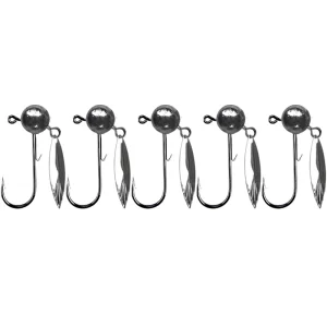 Conjunto 5 Anzóis Jig Head com Colher Rotativa 3.5g–10g