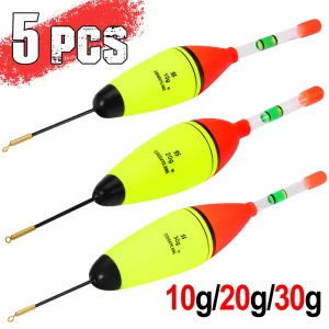 Conjunto 5 Bóias Sougayilang EVA 10 g / 20 g / 30 g Flutuantes com Suporte para Luz Química