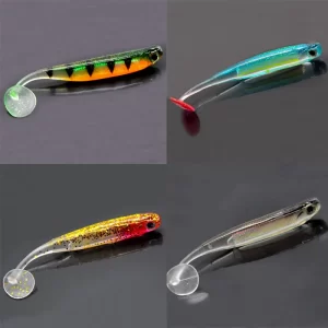 Amostra Softbait T-Tail 7 cm / 9 cm 2 g / 5 g Silicone Realista
