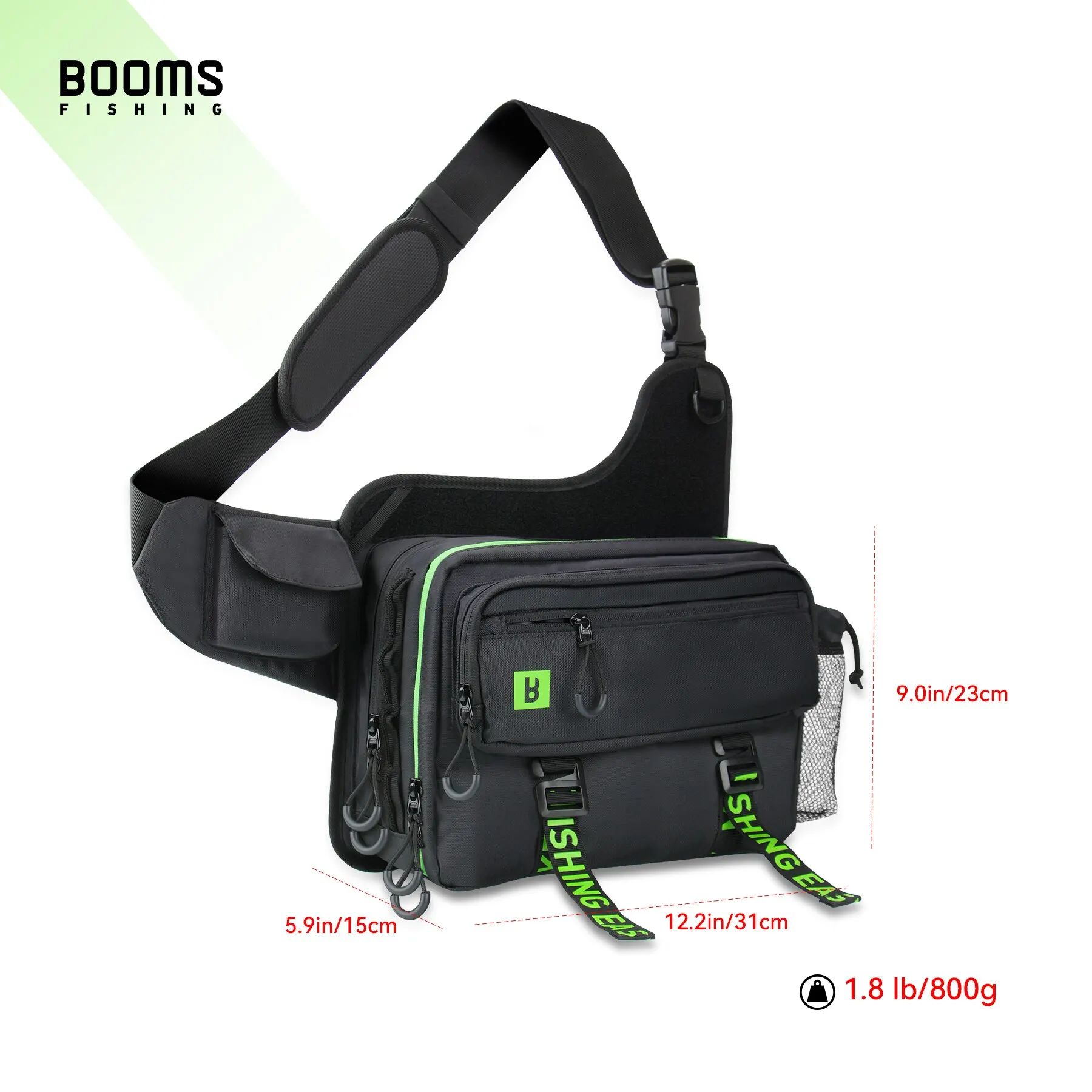 Bolsa de Pesca Booms Fishing IB1 Nylon Alta Capacidade 3 Camadas - Image 6