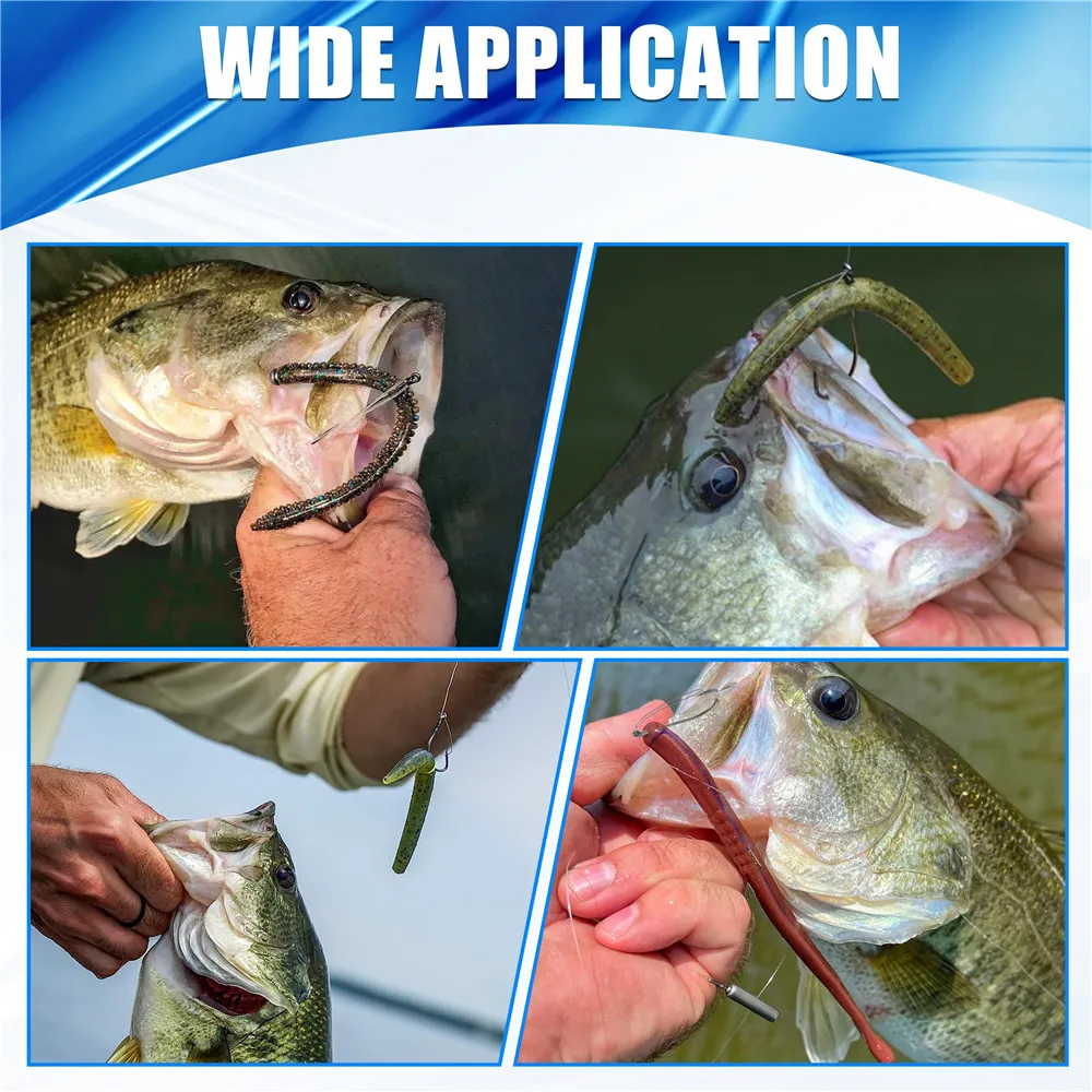 Anzóis Wacky Rig Weedless em Aço Carbono 1/0–3/0 para Amostras de Vinil (30 unid.) - Image 5