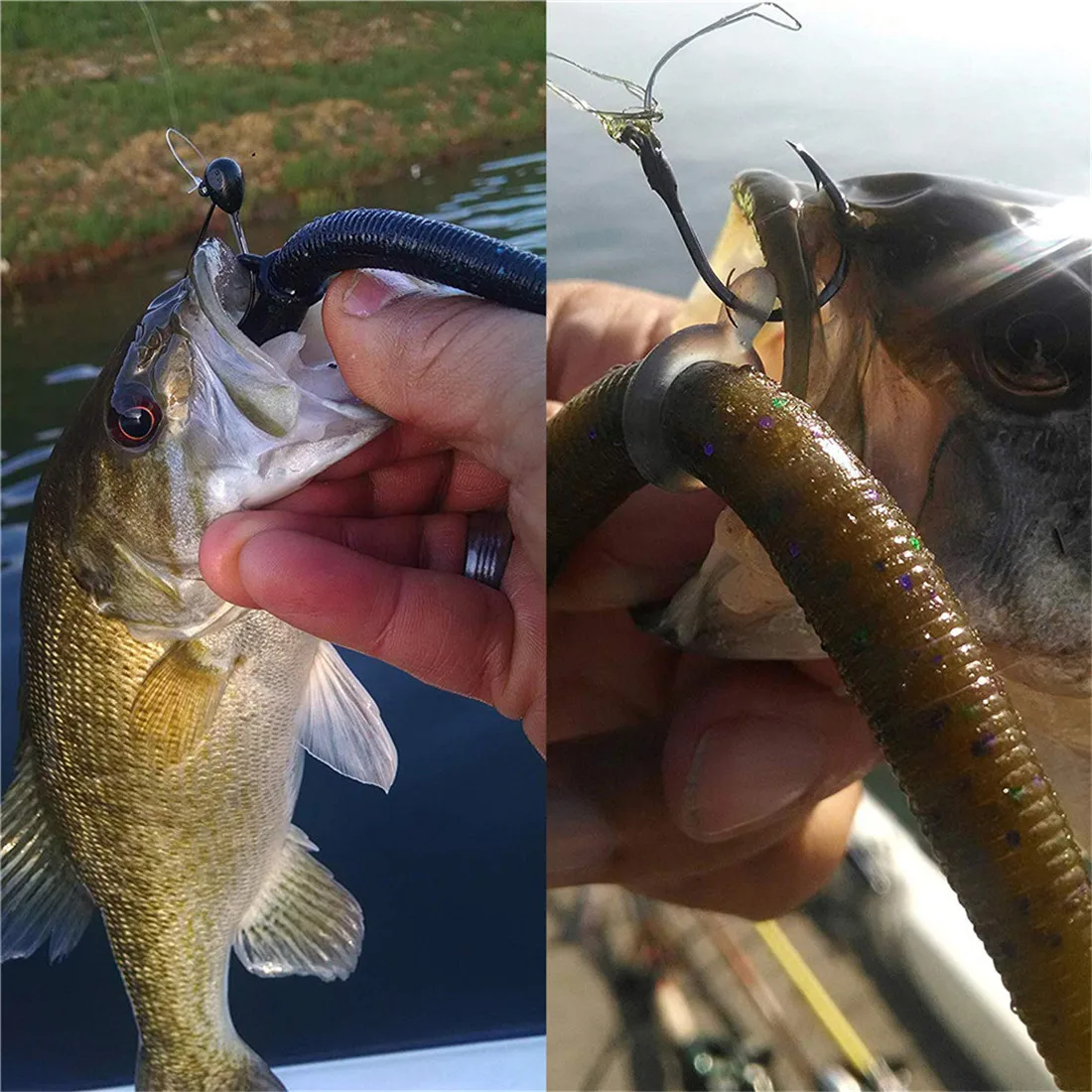 Anzóis Wacky Weedless Easy Catch 55 un. 4#–1/0 - Image 6