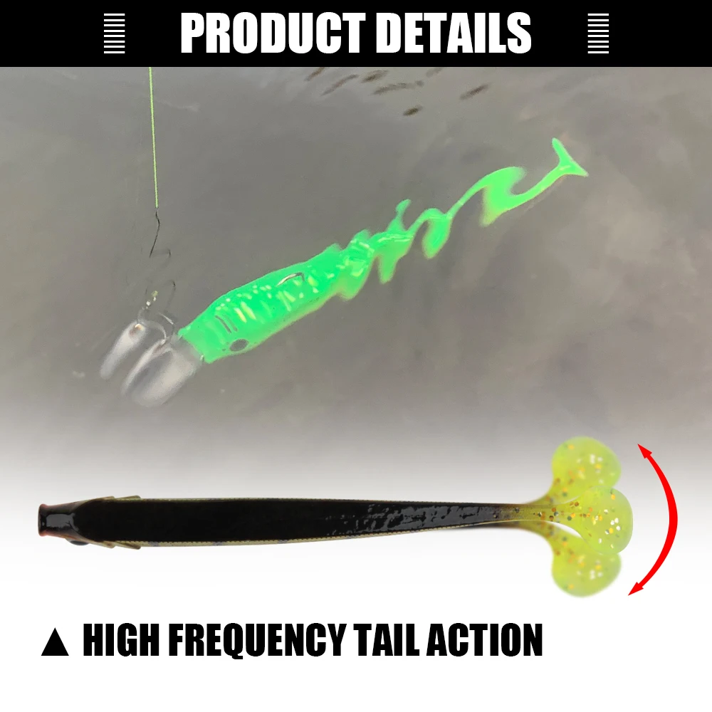Amostra Spinpoler Soft Shad Paddle Tail 7.5cm 2.5g / 9.5cm 5g / 12.5cm 11g (8/5/3 un.) - Image 6