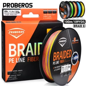 Linha Multifilamento Proberos 8 Fios PE 100m Alta Resistência