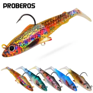 Conjunto 5 Vinis Proberos DW6091 T-Tail para Predadores 15g 18g 21g 29g 36g