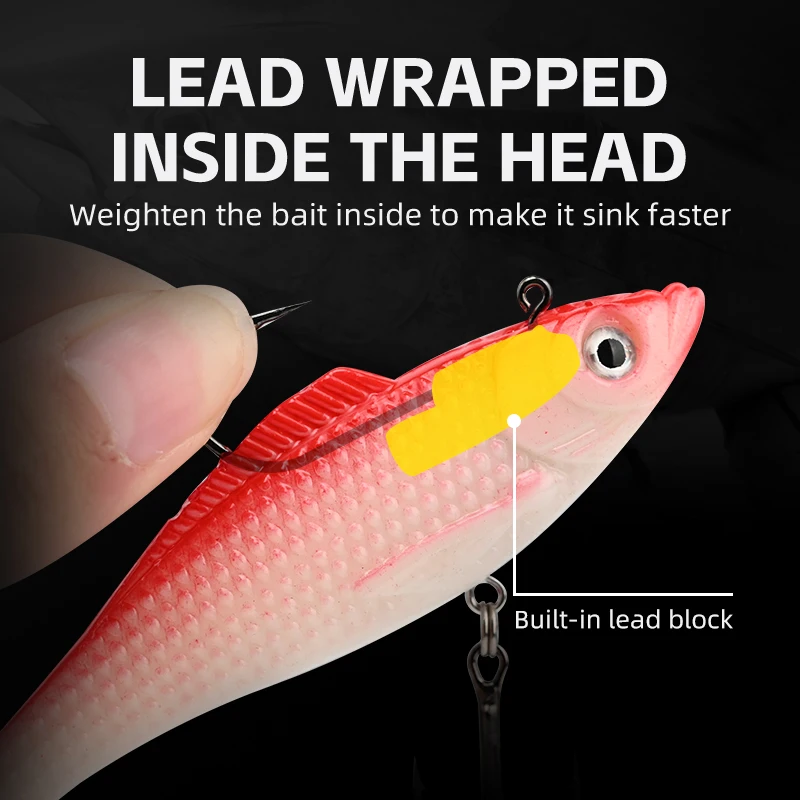 Amostras Softbait Meredith Long Tail 12cm 27g com Peso Interno - Image 3