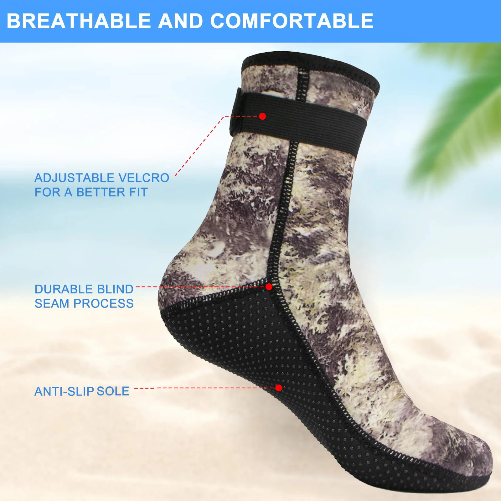 Meias Neoprene 3mm JMS Antiderrapantes - Image 4