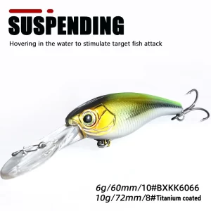 Jerkbait AJLURES Suspenso de Barbela Longa 6g 10g para Predadores