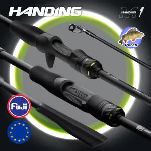 Cana HANDING M1 para Spinning e Casting em Carbono 24T com Passadores Fuji