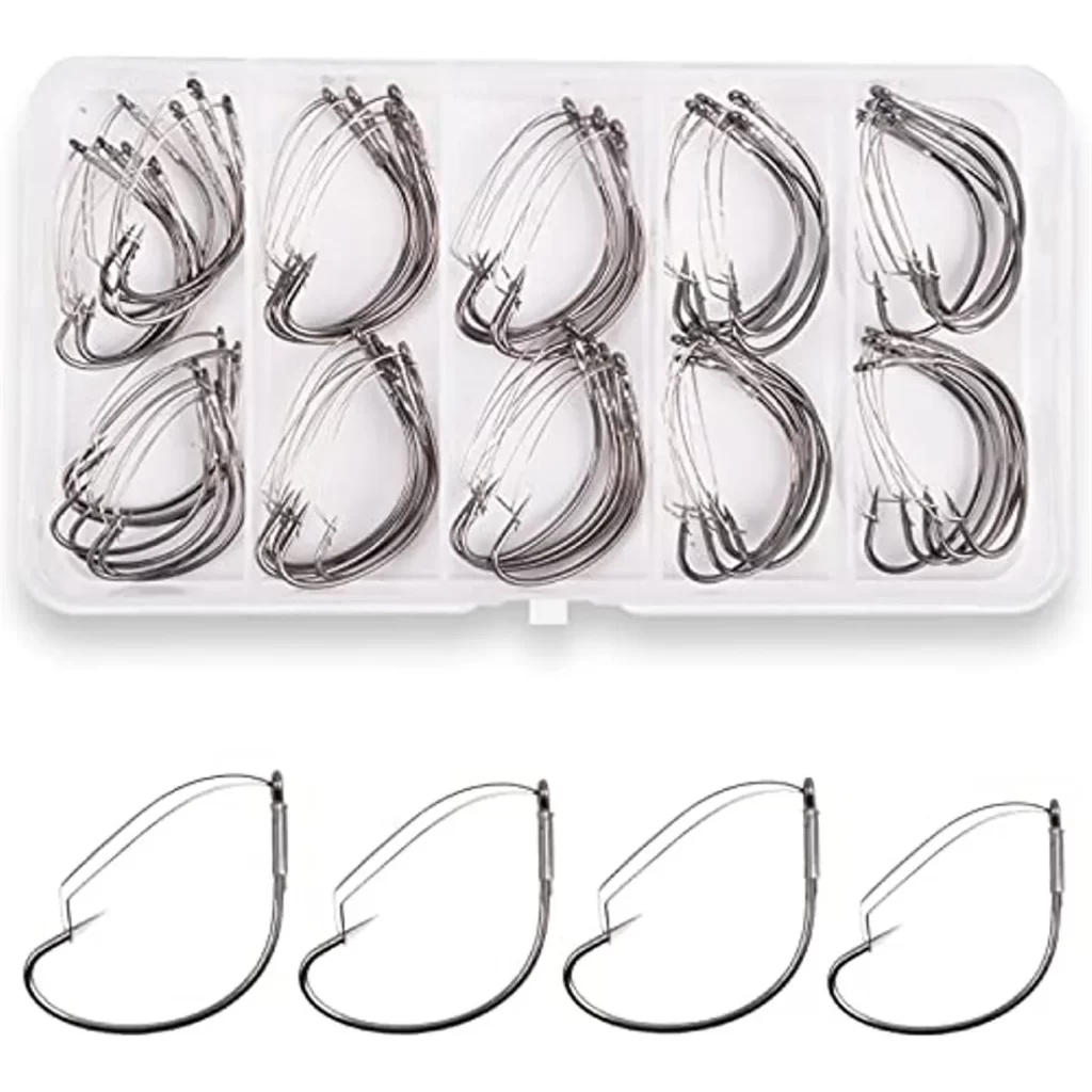 Anzóis Wacky Weedless Easy Catch 55 un. 4#–1/0