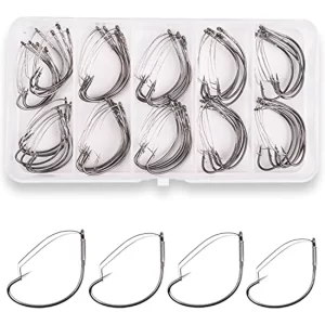 Anzóis Wacky Weedless Easy Catch 55 un. 4#–1/0