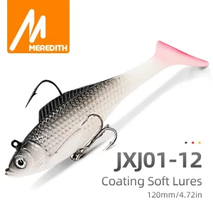 Amostras Softbait Meredith Long Tail 12cm 27g com Peso Interno
