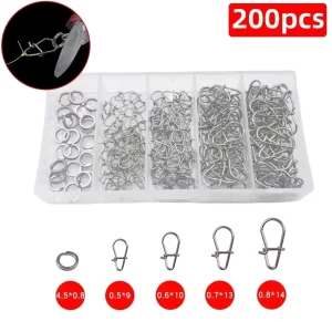 Conjunto 200 Engates Rápidos e Argolas Duplas para Amostras