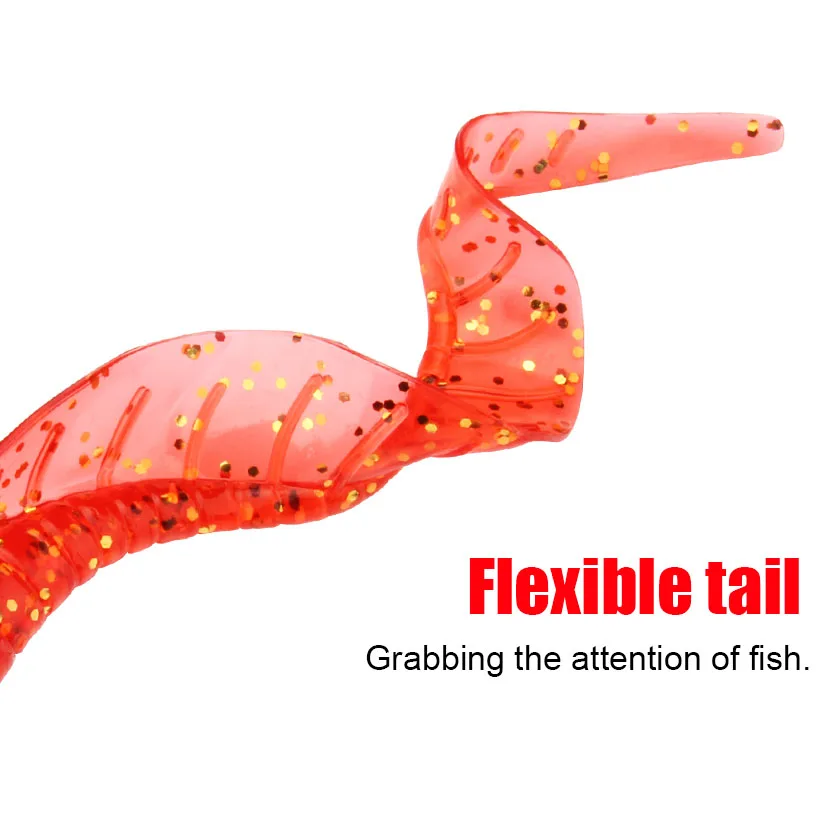 Conjunto 3 Vinis Spinpoler Long Tail Grub 16cm 13g para Predadores - Image 5