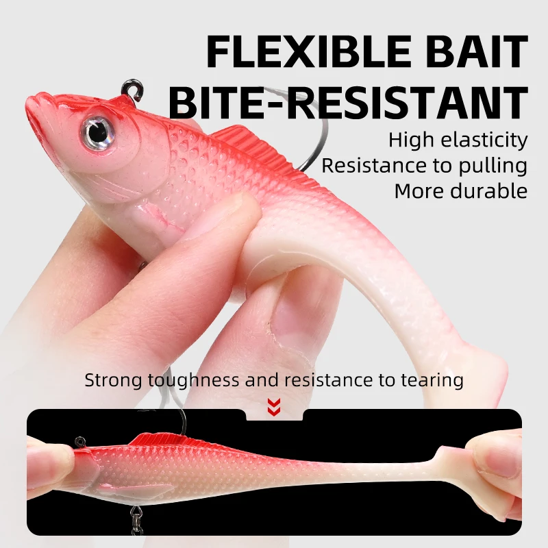 Amostras Softbait Meredith Long Tail 12cm 27g com Peso Interno - Image 2