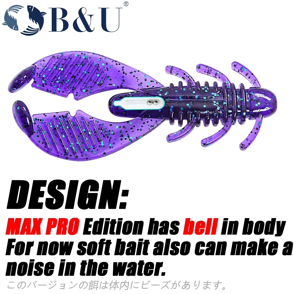 Amostra B&U MAX PRO Lagostim 9cm 9g com Sal e Aroma - Image 4